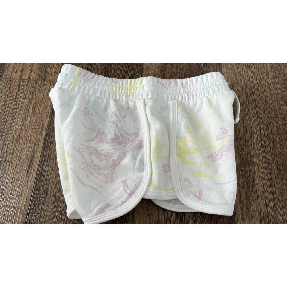 GAP Girls Pull On Jersey Shorts, White, Swirl Design, NEW - Picture 6 of 9